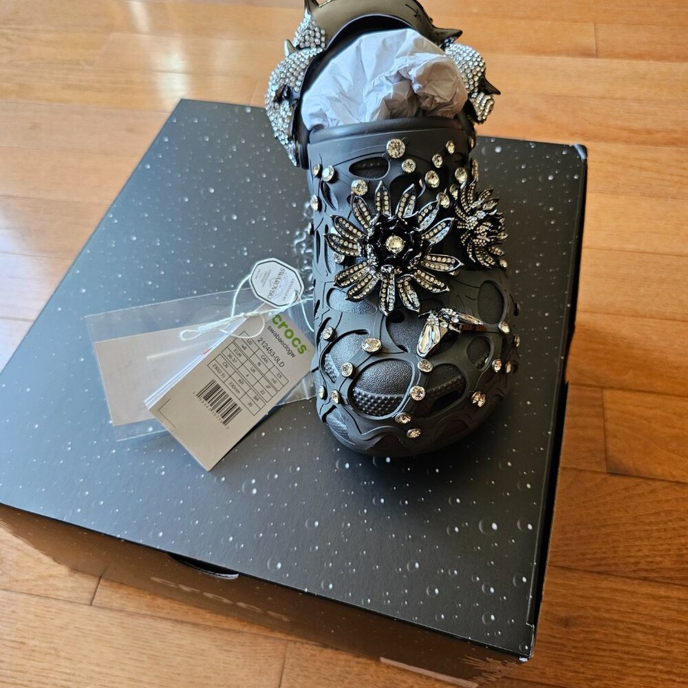 Crocs x Swarovski Platform Bae Clog Crystals Black Collab - Picture 5 of 5